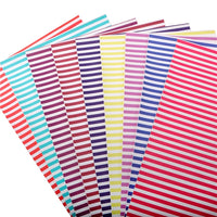 Stripes Faux Leather Full Sheet Pack of 9