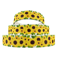 Sunflower Pinwheel Bow 3" with Clip