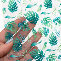 Tropical Leaves Transparent Sheet