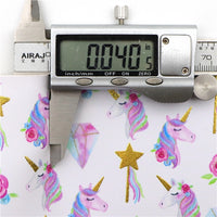 Unicorn Gold Print Faux Leather Sheet