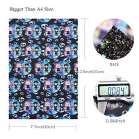 Wednesday Windows with Chunky Glitter Double Sided Faux Leather Sheet