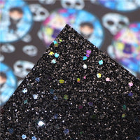 Wednesday Windows with Chunky Glitter Double Sided Faux Leather Sheet