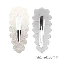 Fine Glitter Covered Snap Clips