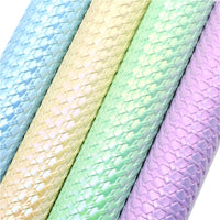 Woven Pastel Faux Leather Full Sheet Pack of 4