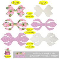 Pre Cut Baby Man Pink Faux Leather Bow