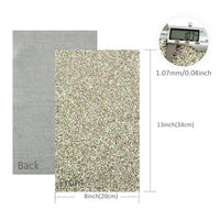 Chunky Glitter Pink and Green Combo  Faux Leather Sheet