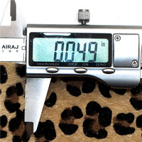 Animal Print Faux Fur with Brown Chunky Glitter Double Sided Sheet