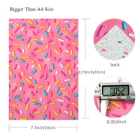 Sprinkles on Pink with Sprinkles on White Chunky Double Sided Sheet