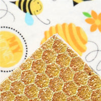 Honey Bee with Bee Hive Hexagon Double Sided Sheet