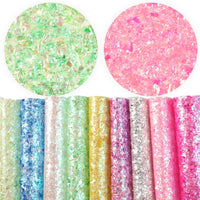 Fractured Glitter Mixed Faux Leather Full Sheet Pack of 9