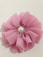 Chiffon Flower with Pearl 6cm