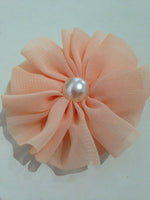 Chiffon Flower with Pearl 6cm