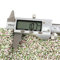 Chunky Glitter Pink and Green Combo  Faux Leather Sheet