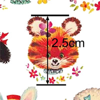 Retro Animals Faux Leather Sheet