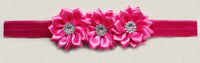 Satin Ribbon Flower with Rhinestone 3.8cm