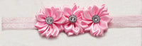 Satin Ribbon Flower with Rhinestone 3.8cm