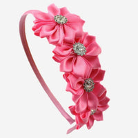 Satin Ribbon Flower with Rhinestone 3.8cm