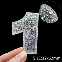 Numbers Sequin Acrylic Shakers