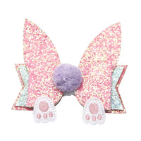 Easter Rabbit Glitter Bow