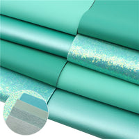 Teal Mixed Faux Leather Full Sheet Pack of 8