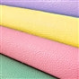 Pastel Solid Litchi Faux Leather Full Sheet Pack of 6