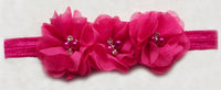 Chiffon Flower with Pearl/Rhinestone 5cm