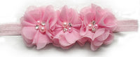 Chiffon Flower with Pearl/Rhinestone 5cm