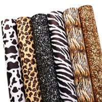 Animal Print & Chunky Faux Leather Full Sheet Pack of 6
