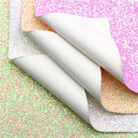 Pastel Chunky Glitter Faux Leather Full Sheet Pack of 7