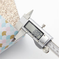 Mermaid Scales with Chunky Glitter Double Sided Faux Leather Sheet