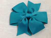 Pinwheel Solid Bow with Clip 3"