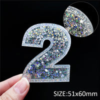 Numbers Sequin Acrylic Shakers