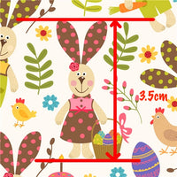 Easter Bunny Farmer Faux Leather Sheet