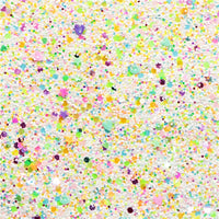 Chunky Glitter with Hearts & Stars Faux Leather Sheet