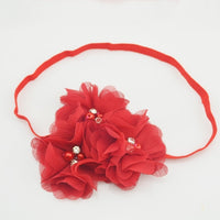 Chiffon Flower with Pearl/Rhinestone 5cm