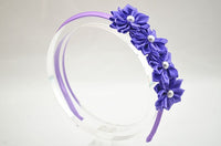 Satin Ribbon Flower with Pearl 3.8cm