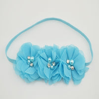 Chiffon Flower with Pearl/Rhinestone 5cm