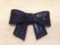 Sequin Bow with Tails 2"