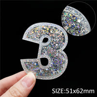 Numbers Sequin Acrylic Shakers