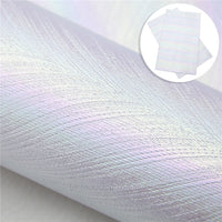 Iridescent Pearl Textured Faux Leather Sheet