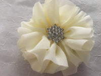 Chiffon Flower with Rhinestone 6cm