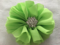 Chiffon Flower with Rhinestone 6cm