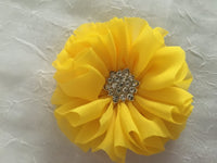 Chiffon Flower with Rhinestone 6cm