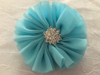 Chiffon Flower with Rhinestone 6cm
