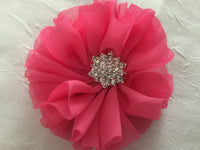 Chiffon Flower with Rhinestone 6cm