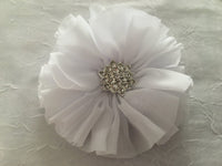 Chiffon Flower with Rhinestone 6cm