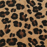Animal Print Faux Fur with Brown Chunky Glitter Double Sided Sheet