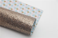 Mermaid Scales with Chunky Glitter Double Sided Faux Leather Sheet