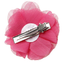 Chiffon Flower with Pearl/Rhinestone 5cm