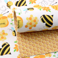 Honey Bee with Bee Hive Hexagon Double Sided Sheet
